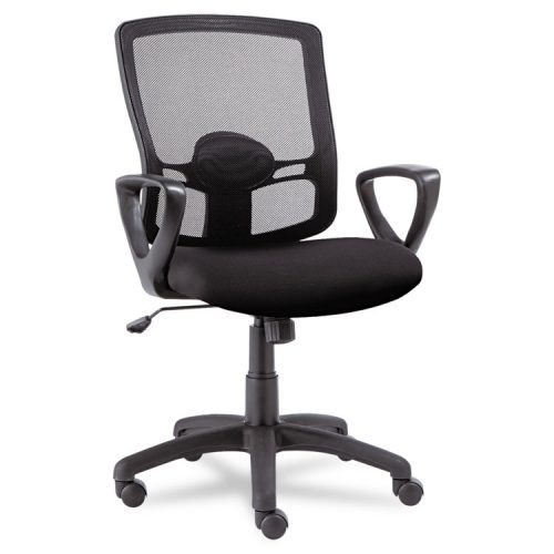 Alera Etros Series Mesh Mid-Back Chair, Supports Up to 275 lb, 18.03" to 21.96" Seat Height, Black