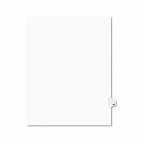 Exhibit Tab Index Dividers, Avery,  #96, 11 X 8.5, White, 25/pack,