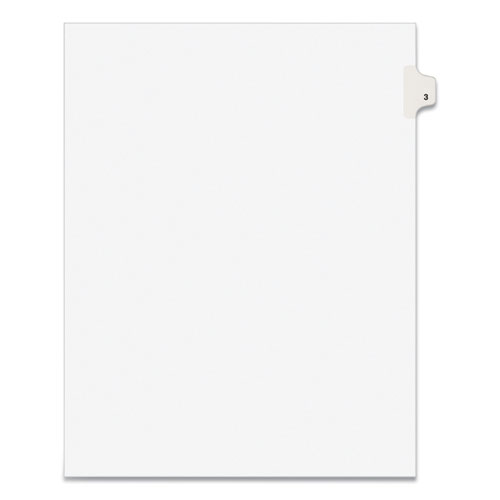 Kleer -Fax Exhibit Index Dividers "#3" Tabs - 8.5" x11 Letter - White 25/Pk