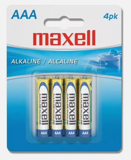 Maxell 723865 LR03 4BP AAA 1.5V Alkaline Battery Long Lasting 4 /Pack