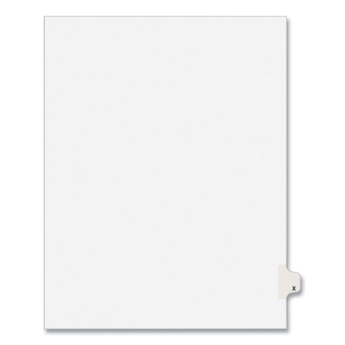 Kleer -Fax Exhibit Index Dividers " X " Tabs - 8.5" x11 Letter - White 25/Pk