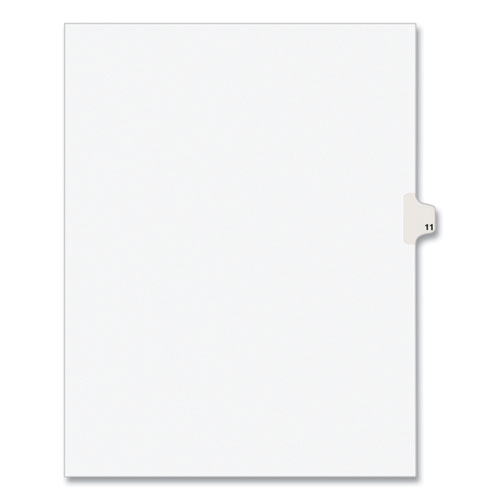 Kleer -Fax Exhibit Index Dividers "#11" Tabs - 8.5" x11 Letter - White 25/Pk