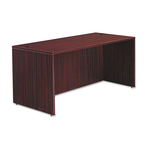 Alera Valencia Series Straight Front Desk Shell, 65" x 29.5" x 29.63", Mahogany