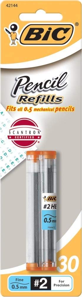 BIC Pencil Lead Refills, Fine Point (0.5mm), 30ct