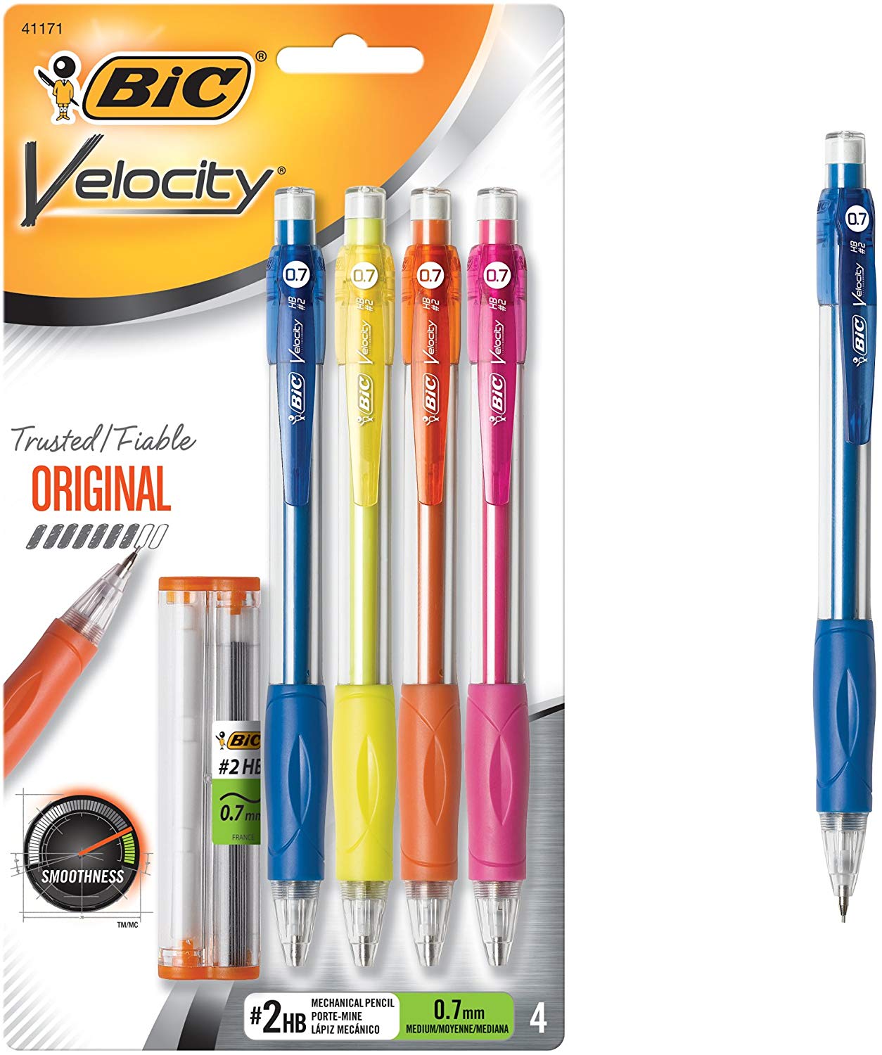 BIC Velocity Mechanical Pencil 0.7mm 4pk