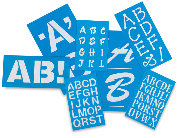 Westcott BetterLetter Plastic Letter Stencils - 2", Capital and Lower Case, Helvetica