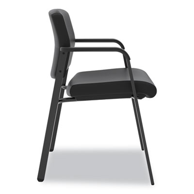 HVL605 Guest Chair, 23.5" x 24" x 35", Black Seat/Black Back, Black Base