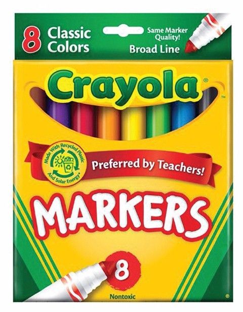 Marker Broad Tip Bolder Color 8/Pk