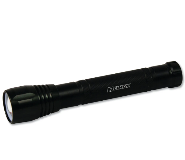 150 Lumen LED Focusing Flashlight, 2 AA Batteries (Included), Black