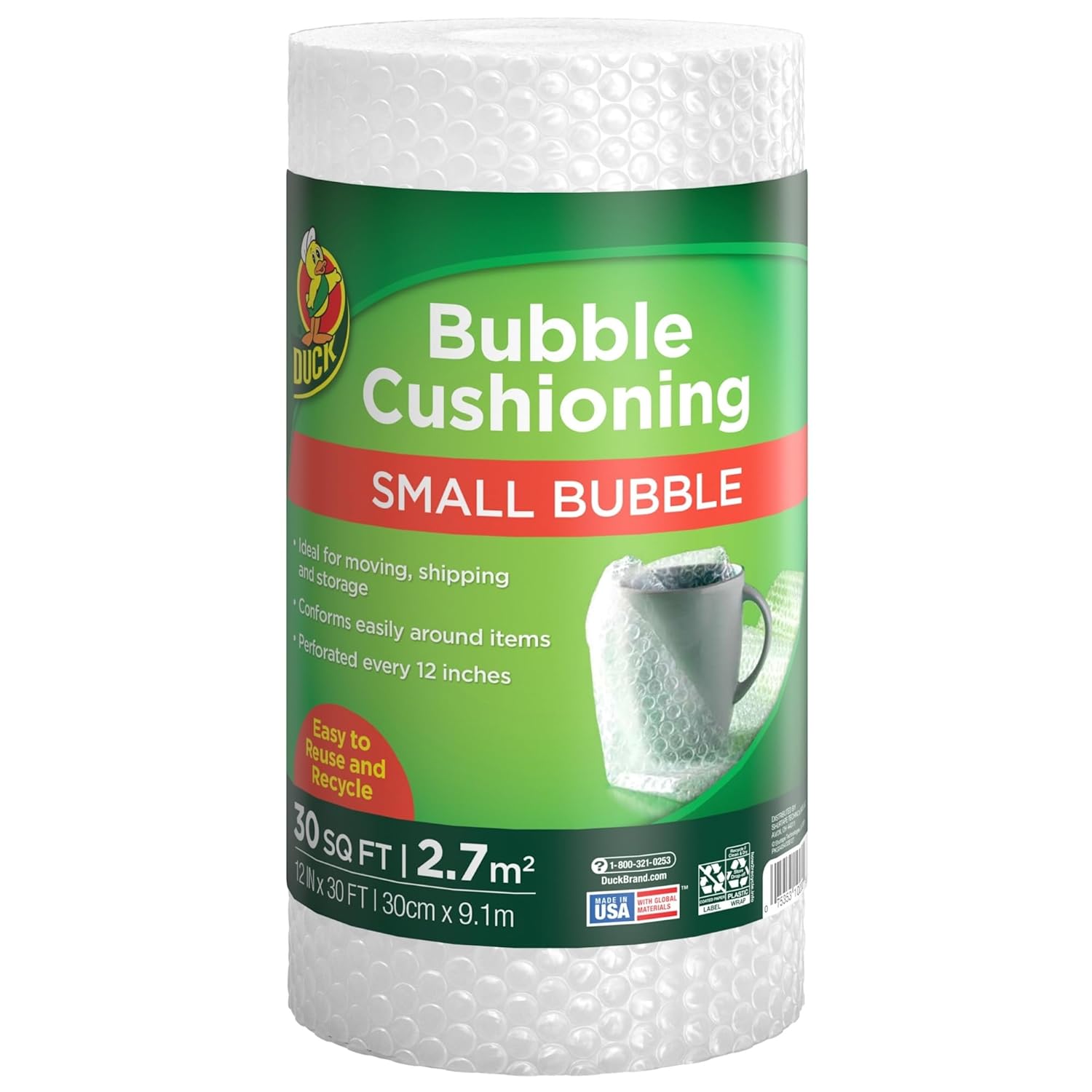 Bubble Wrap 12" W X 30 ft. L Clear