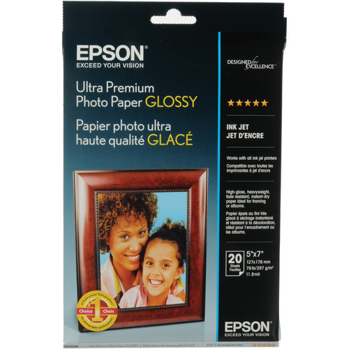 Epson Ultra Premium Glossy Photo Paper 5x7