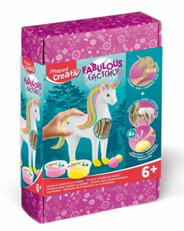 Creativ Fabulous Factory Unicorn 3D Quick-Drying Modeling Dough 9 Piece Kit