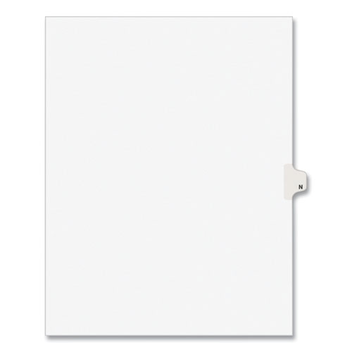 Kleer -Fax Exhibit Index Dividers " N " Tabs - 8.5" x11 Letter - White 25/Pk
