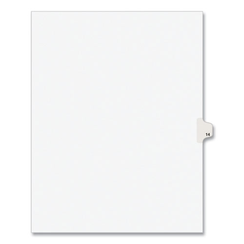 Kleer -Fax Exhibit Index Dividers "#14" Tabs - 8.5" x11 Letter - White 25/Pk