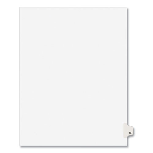 Kleer -Fax Exhibit Index Dividers " #24 " Tabs - 8.5" x11 Letter - White 25/Pk