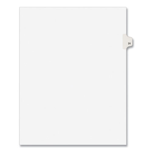 Kleer -Fax Exhibit Index Dividers " #31" Tabs - 8.5" x11 Letter - White 25/Pk