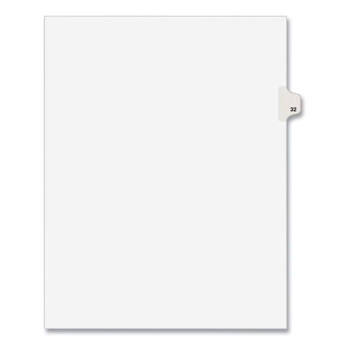Kleer -Fax Exhibit Index Dividers " #32 " Tabs - 8.5" x11 Letter - White 25/Pk