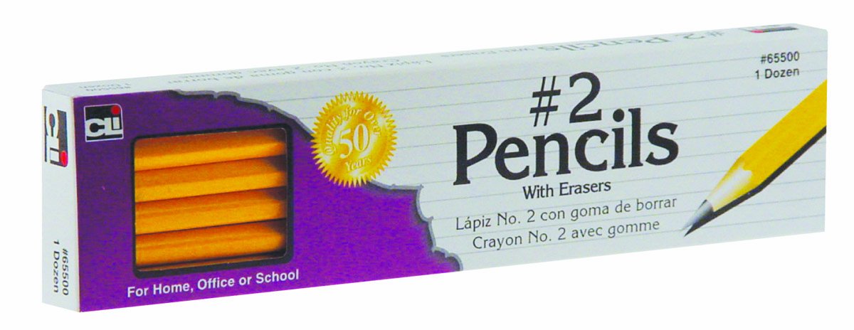 Pencil W/Eraser #2 HB 12Bx