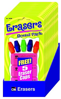 3 Pink Erasers (5 caps Free)