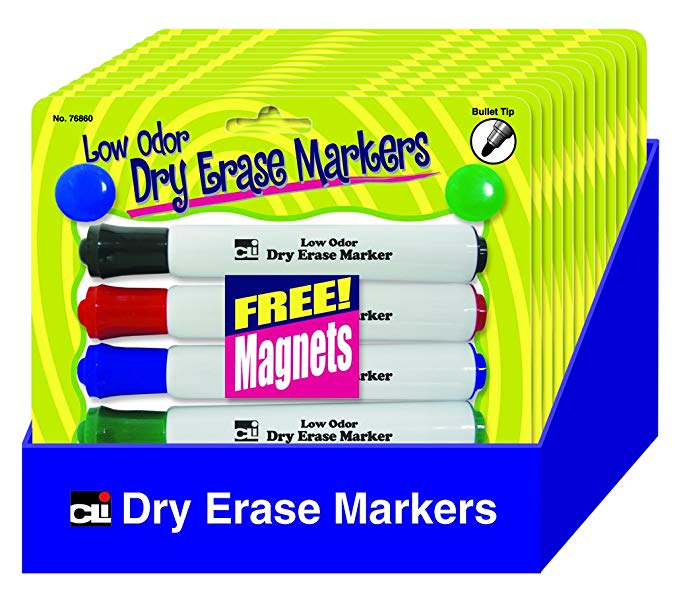 4 D/Erase Markers, Free Magnet