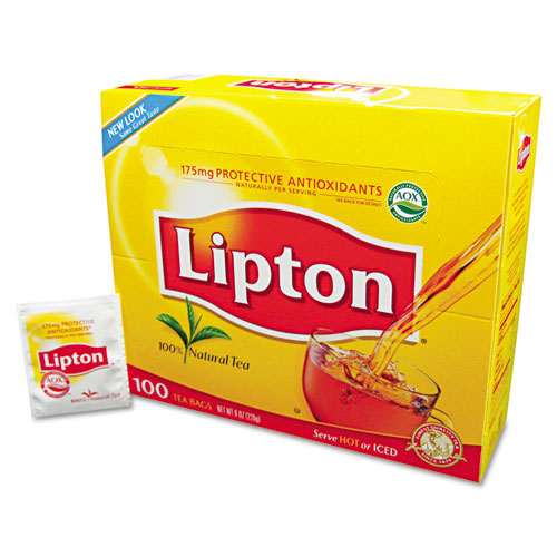 Lipton Tea Bags, Regular, 100/Box