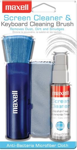 Maxell Screen Cleaner with Brush and Cloth Set