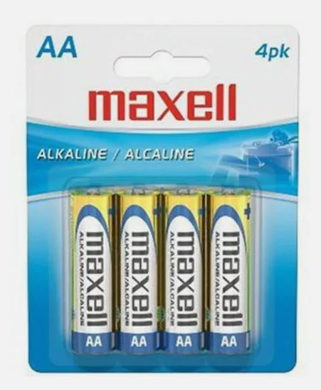 Maxell LR6 4BP AA 1.5V Alkaline Battery Long Lasting 4 Pack