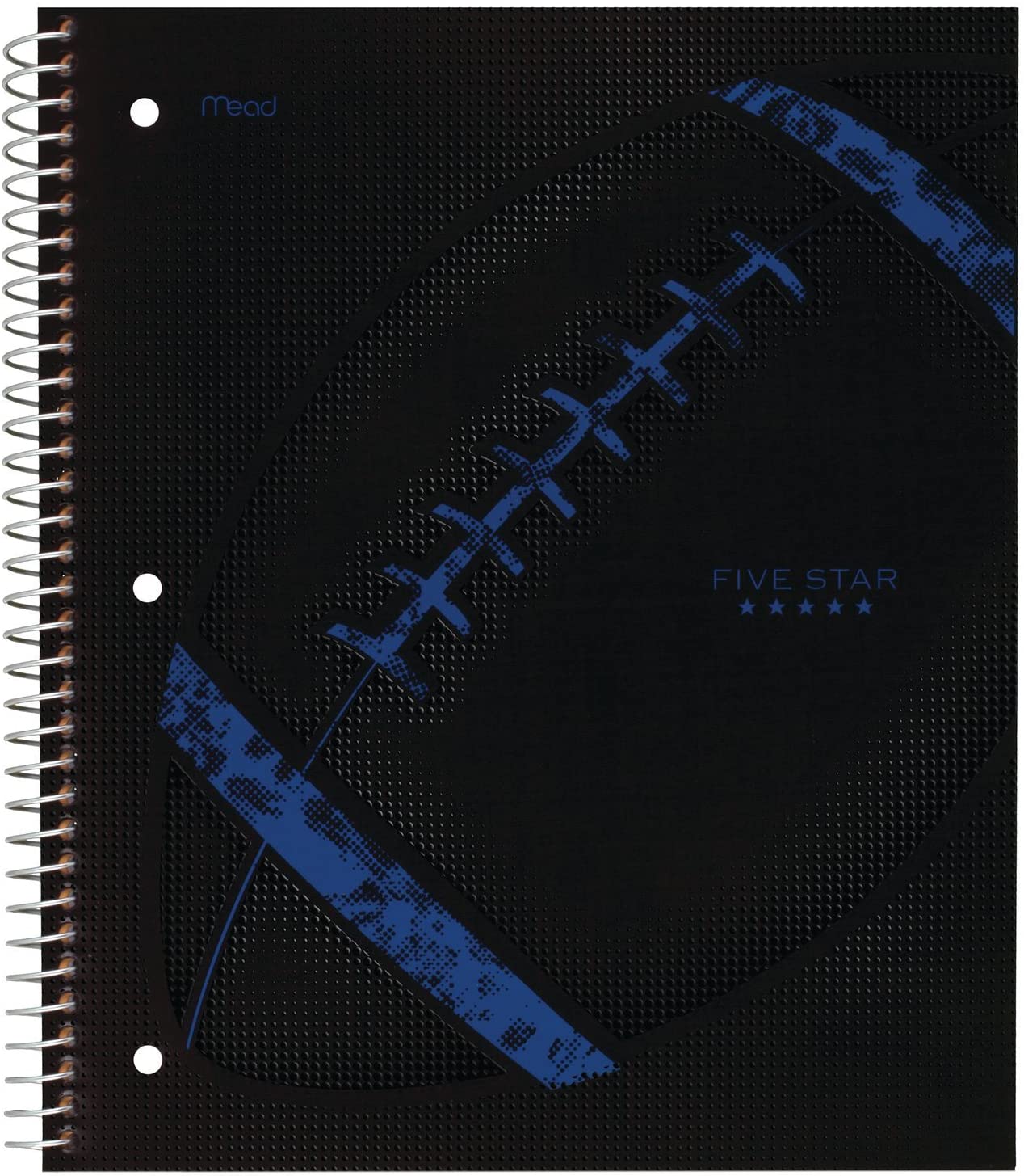 Five Star Spiral Notebook, 1 Subject, Wide Ruled Paper, 100 Sheets, 10-1/2" x 8", Sports, Assorted Designs