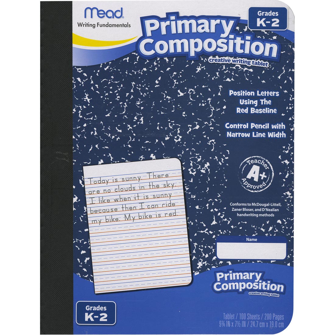 Primary Composition Book, 100 ct  Full Page Ruled