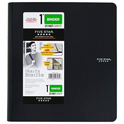 Binder 1 inch Poly  Assorted