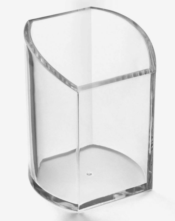 Clear Acrylic Curved Pen Pot