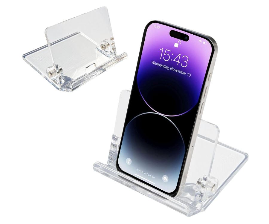Clear Acrylic Adjustable Smart Phone Holder | Mobile Stand | Tablet Stand