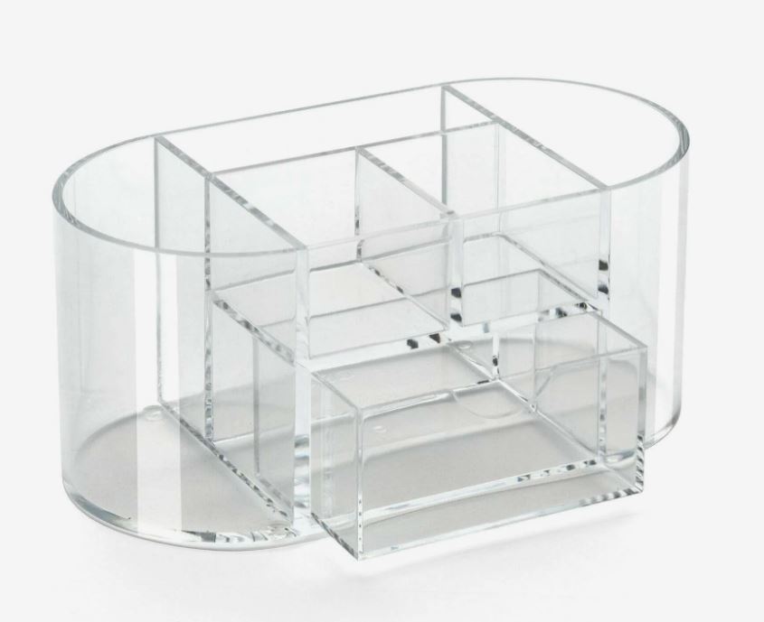 Clear Acrylic Desk Organiser with Drawer