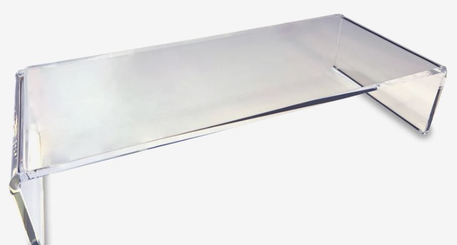 Clear Acrylic Monitor Stand 50 cm x 20 cm x 10 cm