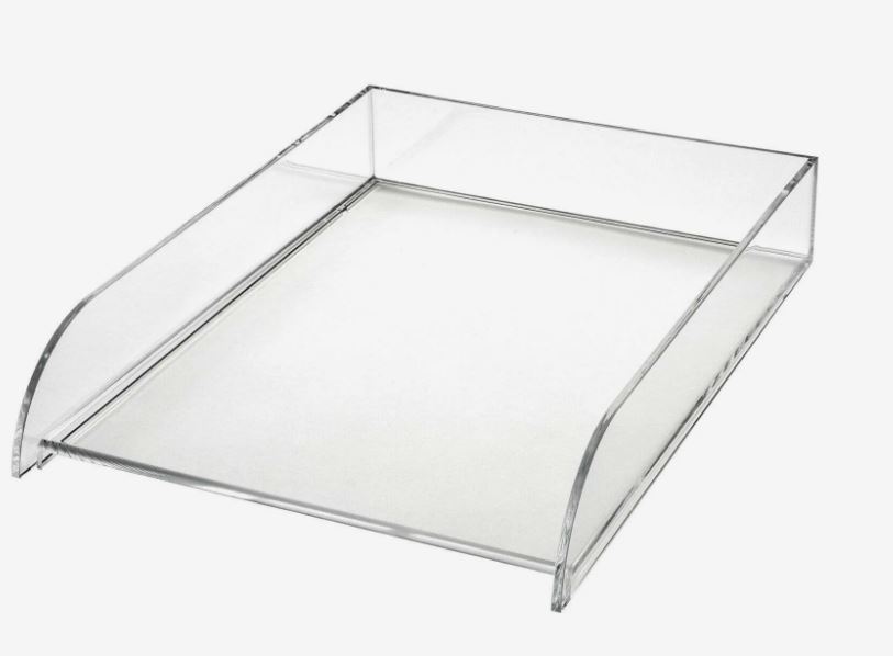 Clear Acrylic Portrait Stacking Letter Tray