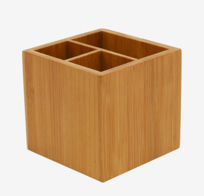 Bamboo Square Pen Pot