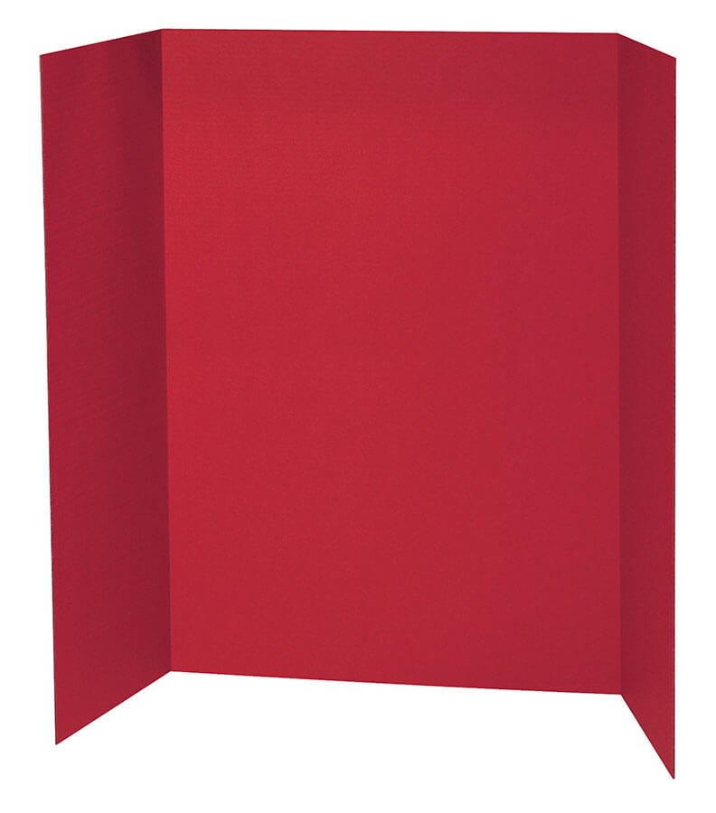 Red 36x48 Tri-Fold Project Display Board
