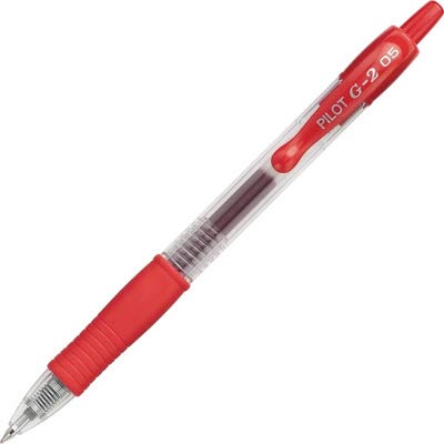G2-5Retractable XFine Gel Ink Rollerball Pens Red