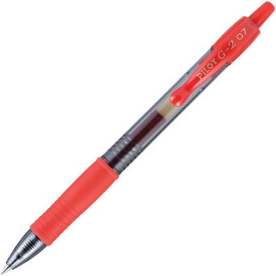 G2-7 Retractable Gel Ink Rollerball Pens Red