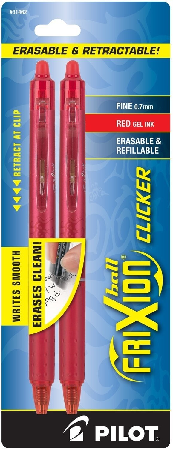 FriXion Clicker RT F Red 2pk