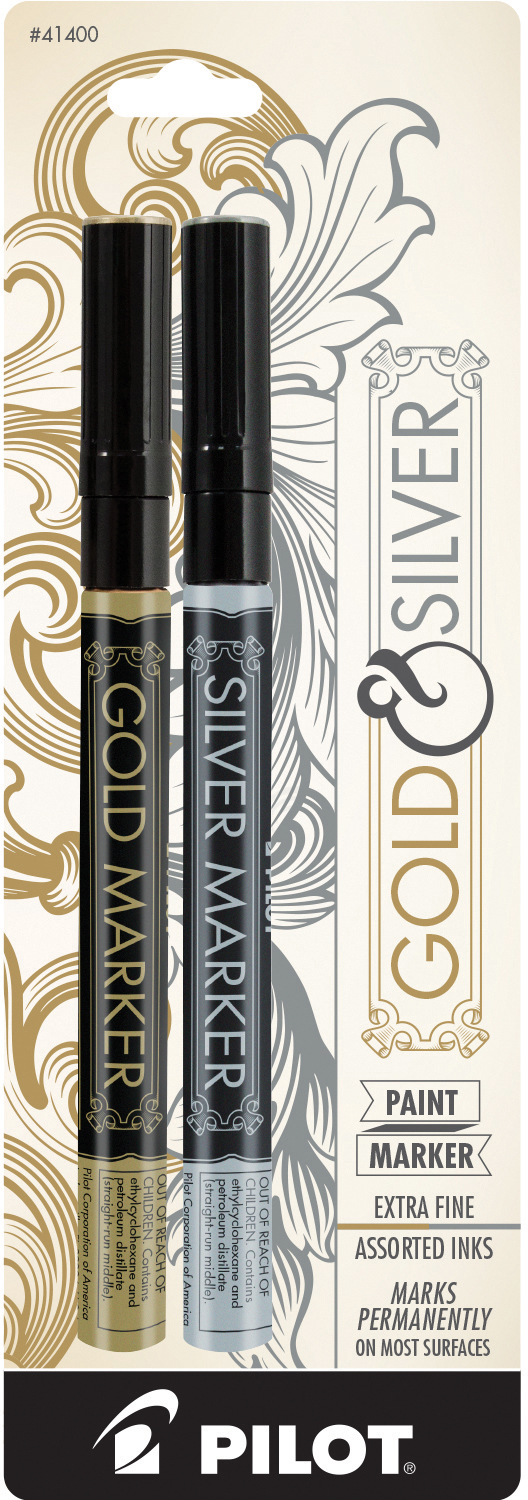Gold / Silver Marker Xtra Fine 2 PACK