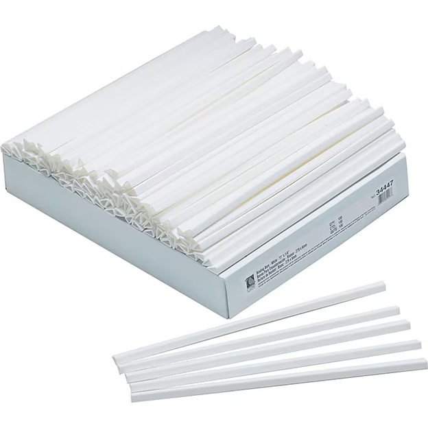Slide 'N Grip Binding Bars, White, 11 x 1/4, 100/Box