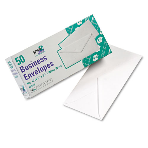 White Wove Business Envelope Convenience Packs, #10, Bankers Flap, Gummed Closure, 4.13 x 9.5, White