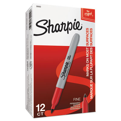 Fine Tip Permanent Marker, Red