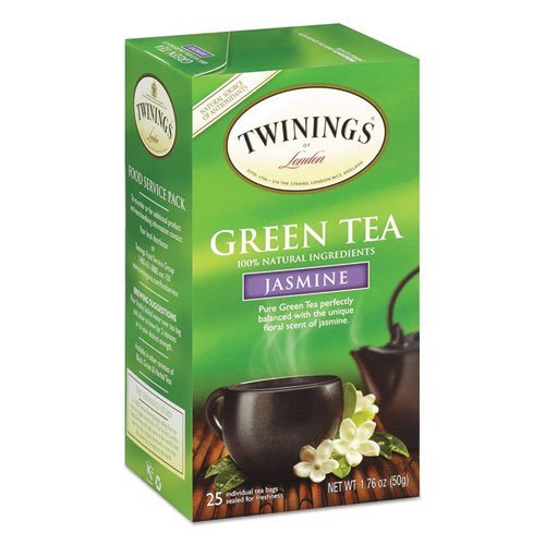 Twining Tea Bags, Green with Jasmine, 1.76 oz, 20/Box