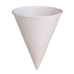 Victoria Bay Rolled Rim Paper Cone Water Cup - 4.5 oz 25 pK of 200 Cups Per Case