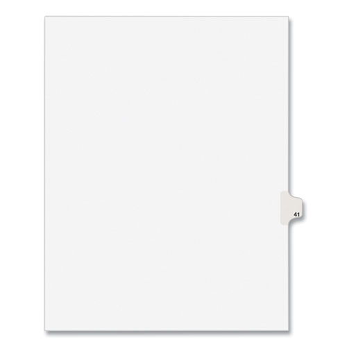 Exhibit Tab Index Dividers, Avery  #41, 11 X 8.5, White, 25/pack,