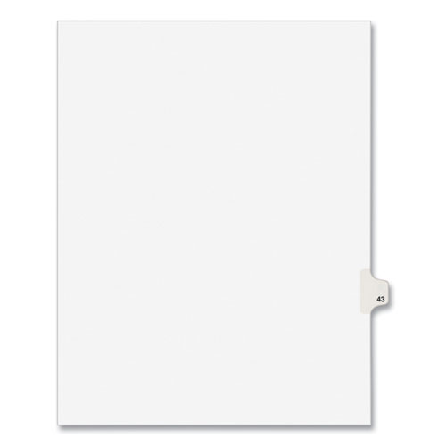Exhibit Tab Index Dividers, Avery  #43, 11 X 8.5, White, 25/pack,
