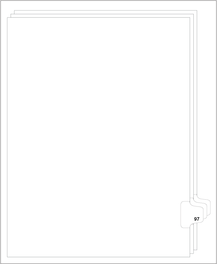 Exhibit Tab Index Dividers, Avery  #97, 11 X 8.5, White, 25/pack,