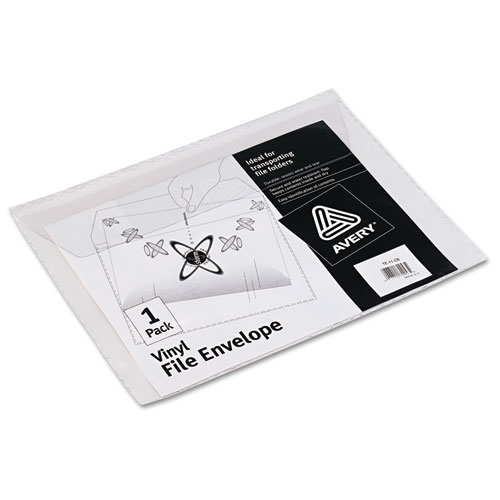 Vinyl File Envelope, Letter Size, Clear